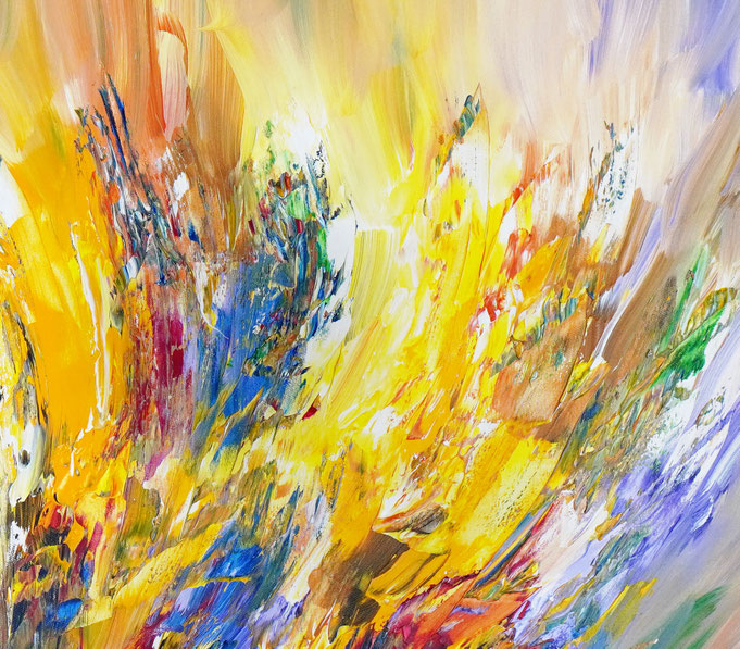 Detail des abstrakten Kunstgemäldes von Peter Nottrott
