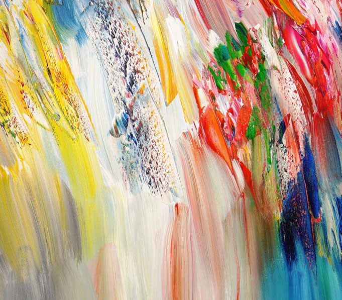 Detail aus dem abstrakten Gemälde des Kunstmalers Peter Nottrott