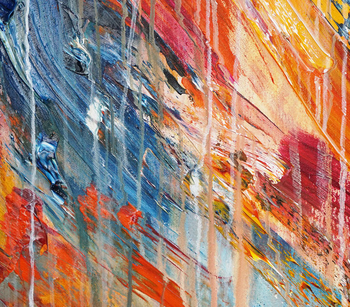 Detail aus dem abstrakten Gemälde des Kunstmalers Peter Nottrott