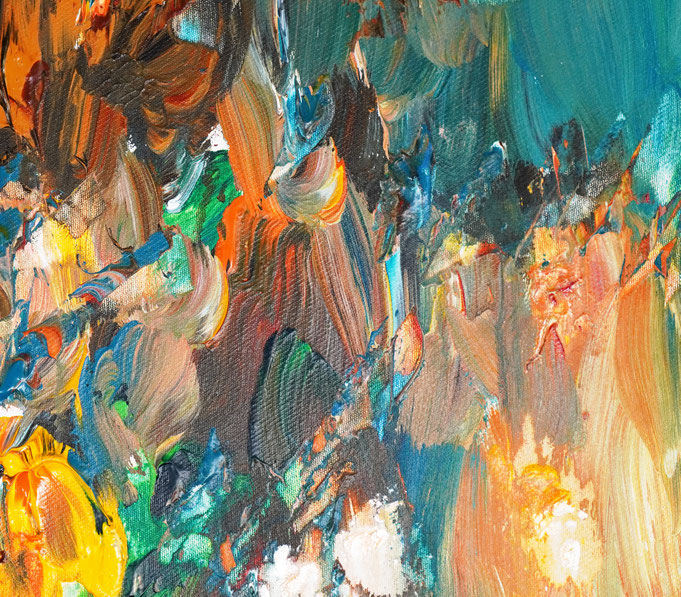 Detail des abstrakten Gemäldes