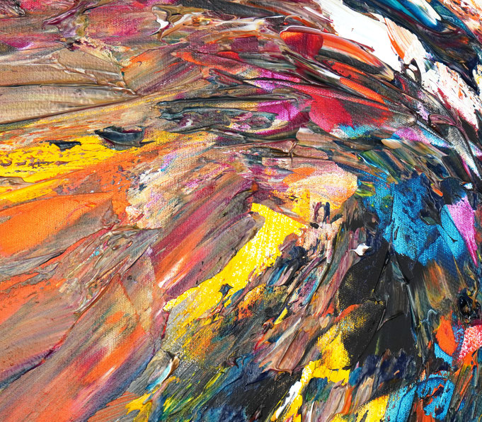 Detail des abstrakten, emotionalen Unikats