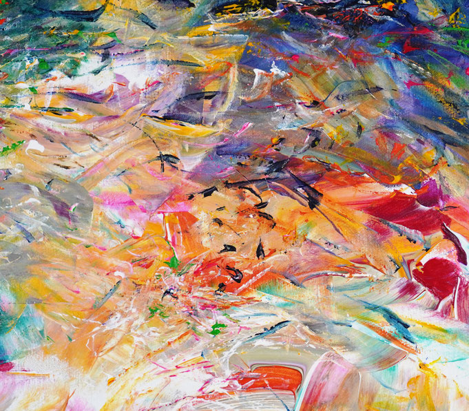 Detail des abstrakten, emotionalen Unikats