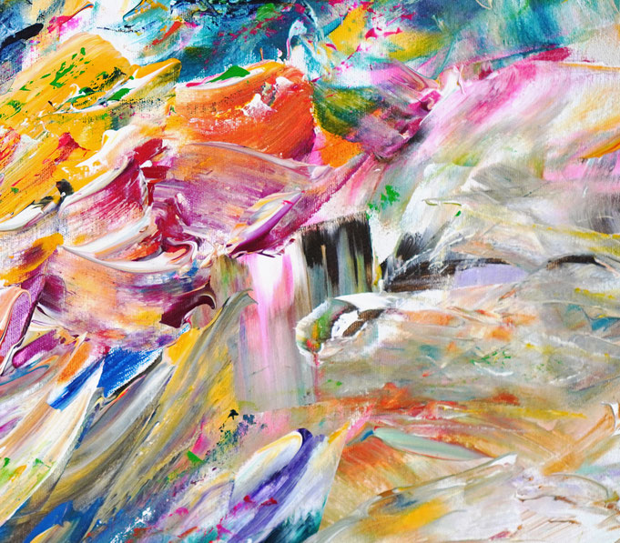 Detail des abstrakten, emotionalen Unikats