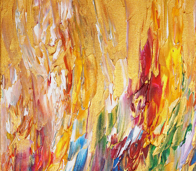 Detail des abstrakten Gemäldes des Kunstmalers Peter Nottrott