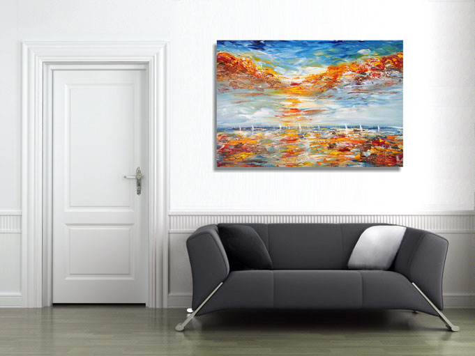 peter nottrott, Originalgemälde, acryl, blau,  maritim, Meer, Wasser, Wind, Wellen