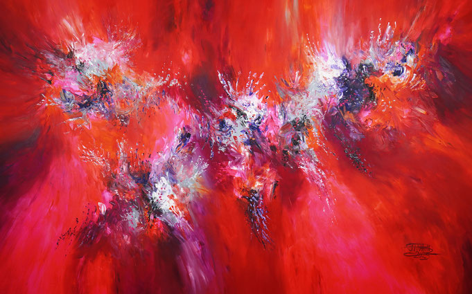 Großformatiges Acrylbild auf Leinwand. Abstrakte, moderne Malerei.