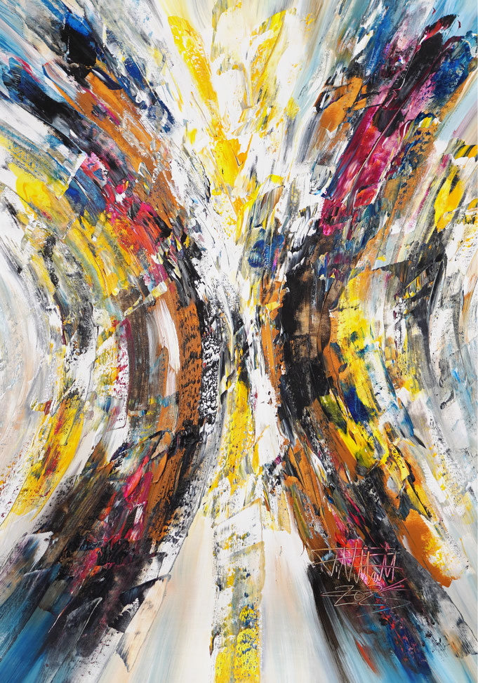 Abstraktes Acrylbild modern, leinwand