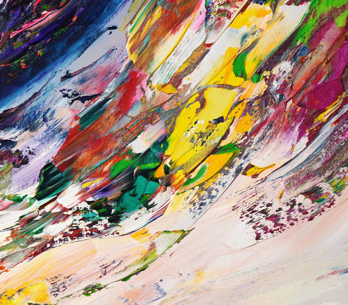 Detailfoto des abstrakten Gemäldes von Peter Nottrott