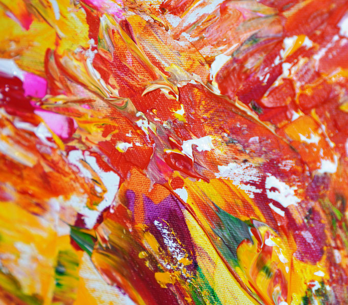 Detail des abstrakten Gemälde von Peter Nottrott