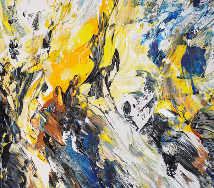 Detail des abstraktes Gemäldes des Kunstmalers Peter Nottrott