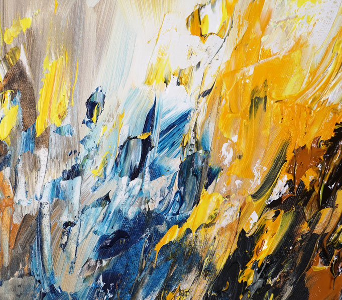 Detail des abstraktes Gemäldes des Kunstmalers Peter Nottrott