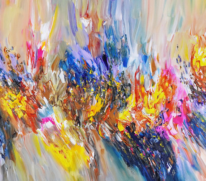 Detail des abstrakten Gemäldes