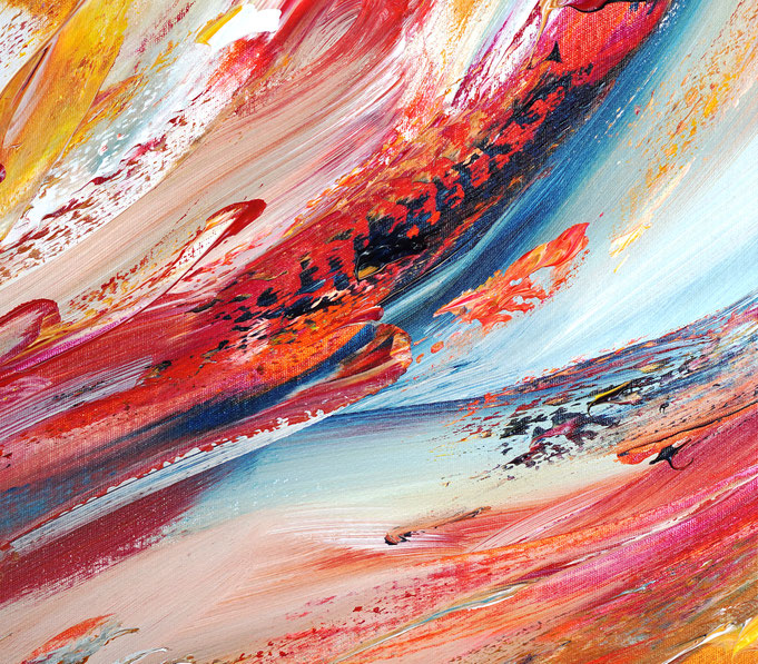 Detail aus dem abstrakten Gemälde des Kunstmalers Peter Nottrott
