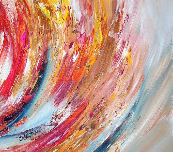 Detail aus dem abstrakten Gemälde des Kunstmalers Peter Nottrott