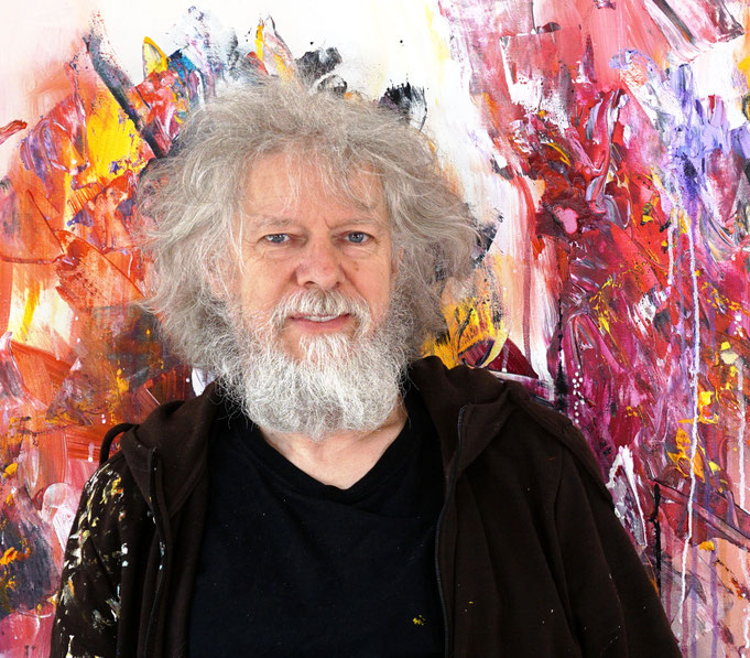 ... gerade fertig gemalt: Peter Nottrott mit Summer Thunderstorm M 1