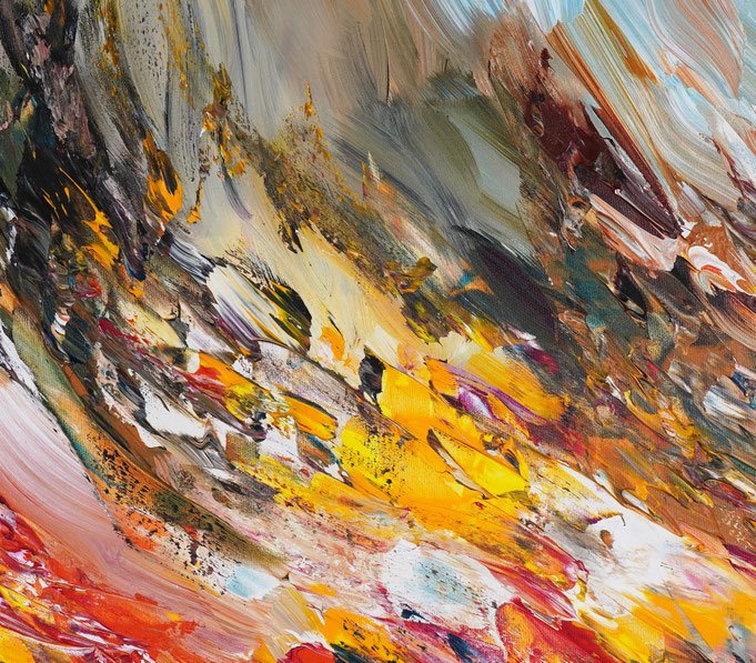 Detail des abstrakten, emotionalen Unikats