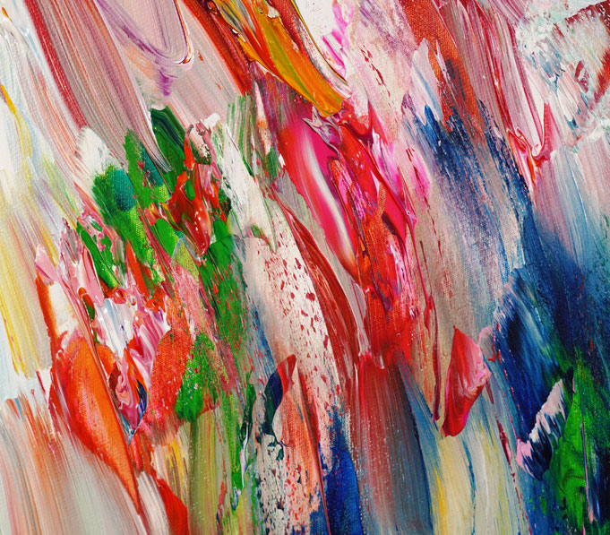 Detail aus dem abstrakten Gemälde des Kunstmalers Peter Nottrott