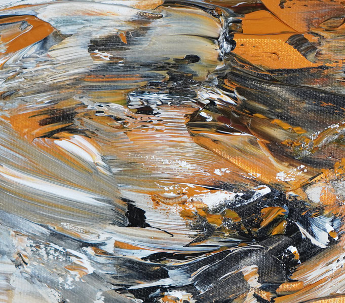 Detail des abstrakten, naturinspirierten Gemäldes von Peter Nottrott