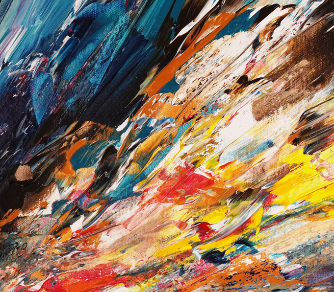 Detail des abstrakten Gemäldes