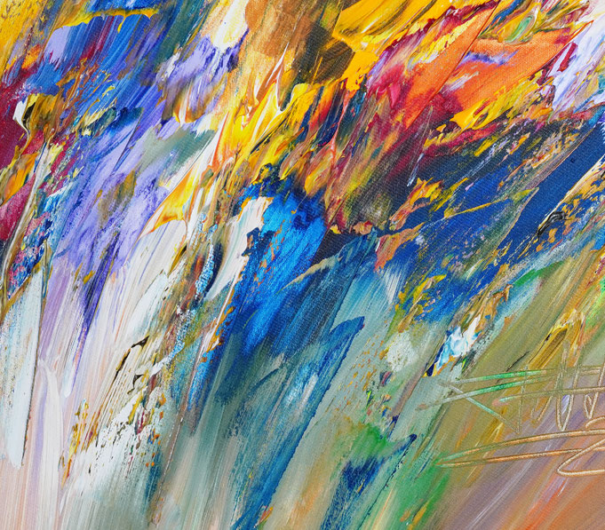 Detail des abstrakten Kunstgemäldes von Peter Nottrott