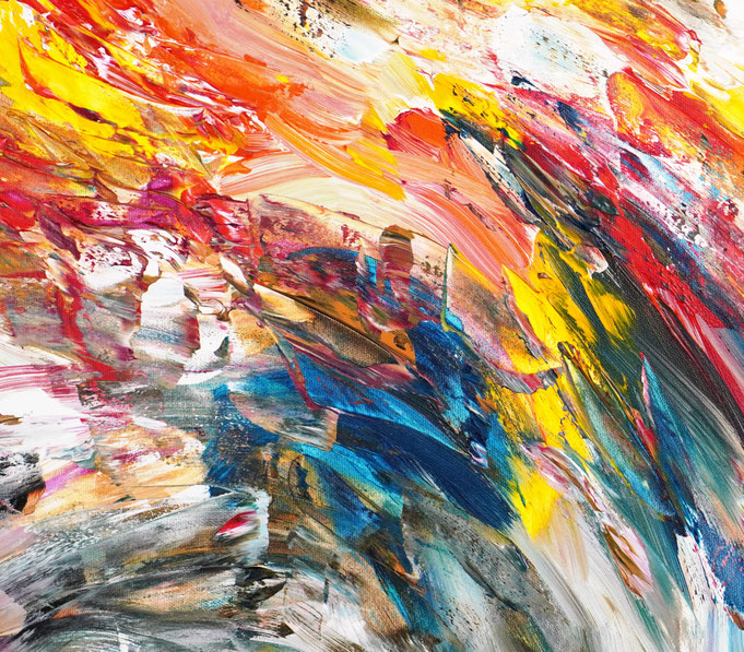 Detail des abstrakten, emotionalen Unikats