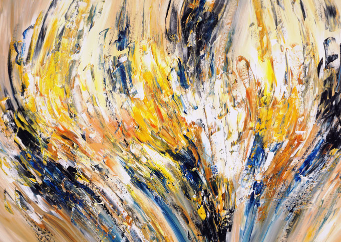 Abstraktes Acrylbild modern, leinwand