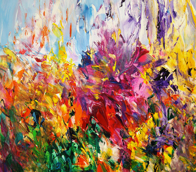 Abstrakte Blumenwiese Abstrakte Gemalde Moderne Malerei Online Kaufen Einfuehrung zur maltechnik der acrylmalerei, light version fuer starter und ultimative tipps fuer profis: sunny summer day xxl 1 sold