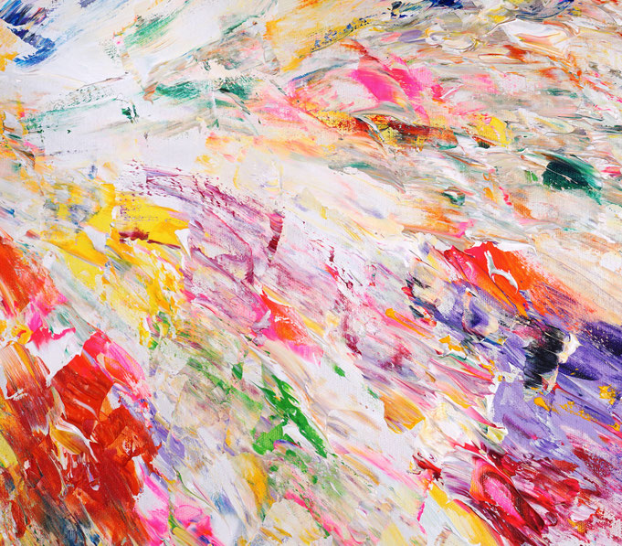 Detailfoto des abstrakten Gemäldes von Peter Nottrott