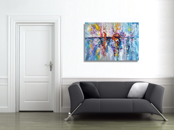 peter nottrott, Originalgemälde, acryl, blau, maritim, Meer, Wasser, Wind, Wellen