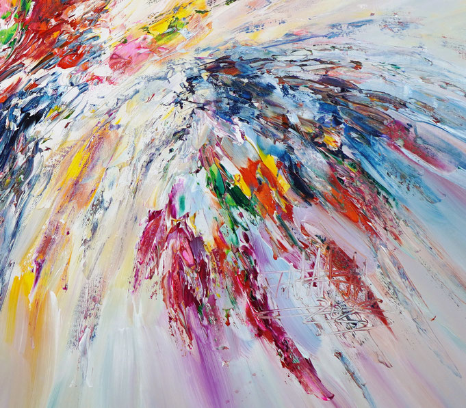 Detailfoto des abstrakten Gemäldes von Peter Nottrott