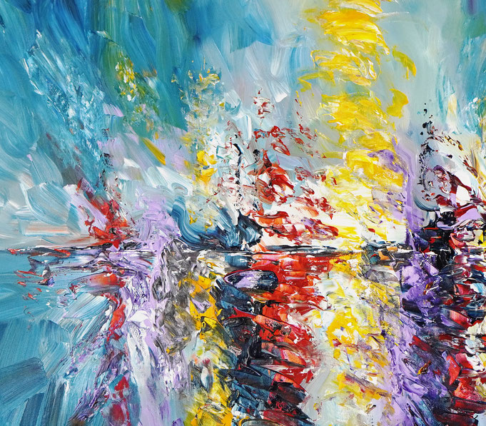 Detailfoto des Gemäldes Seaside Rendezvous M 6 vom Kunstmaler Peter Nottrott