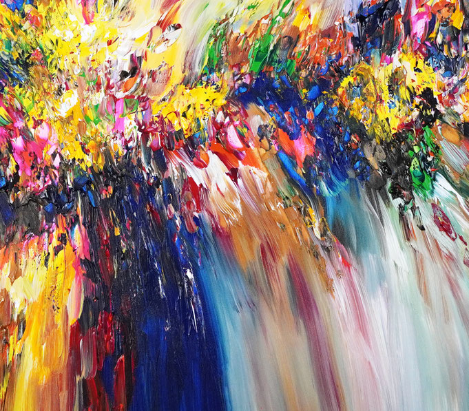 Detail aus dem abstrakten Gemälde des Kunstmalers Peter Nottrott
