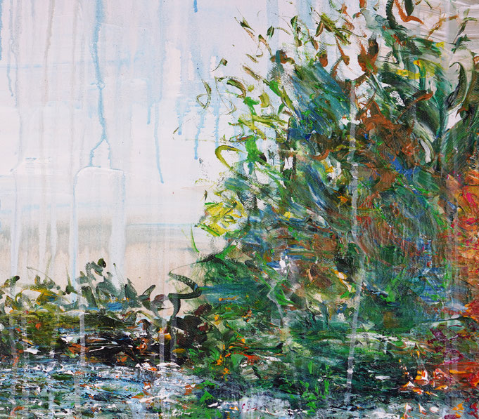 Detail des Landschaftsgemälde des Künstlers Peter Nottrott