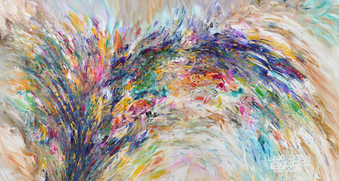 Moderne Malerei, Abstraktes Acrylgemälde