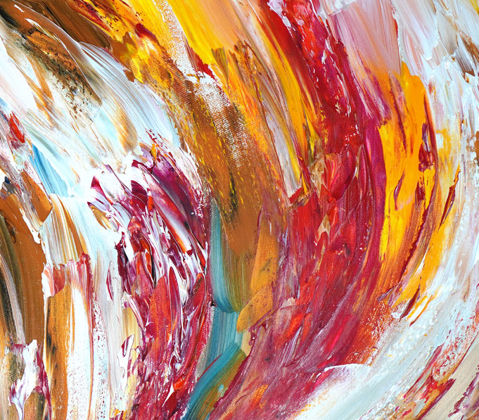Detail aus dem abstrakten Gemälde des Kunstmalers Peter Nottrott