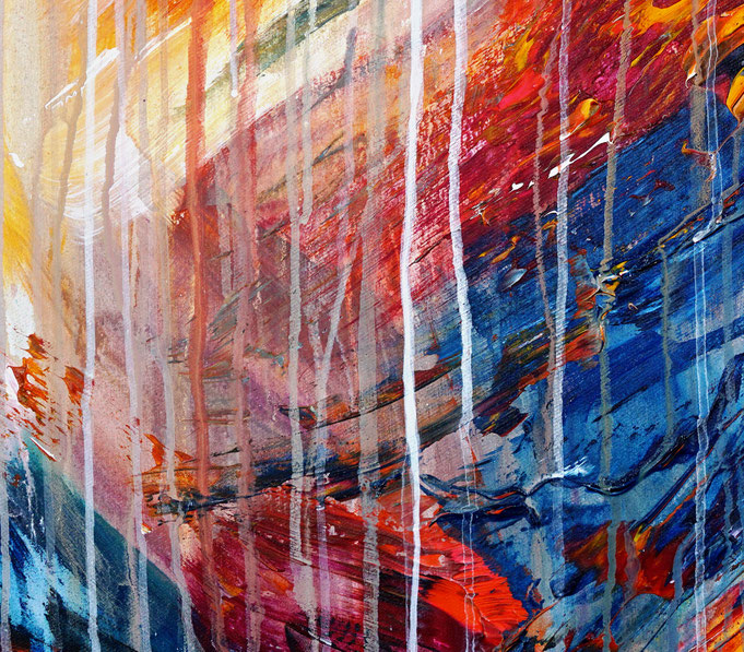 Detail aus dem abstrakten Gemälde des Kunstmalers Peter Nottrott