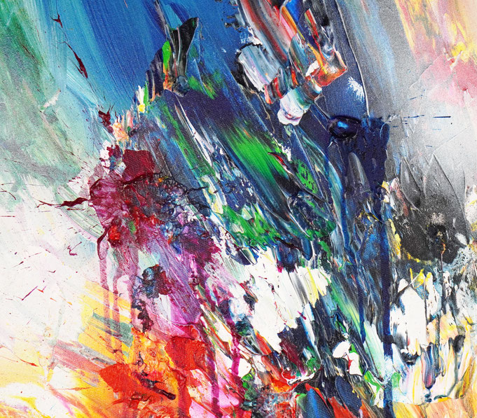 Detail des abstrakten, emotionalen Unikats