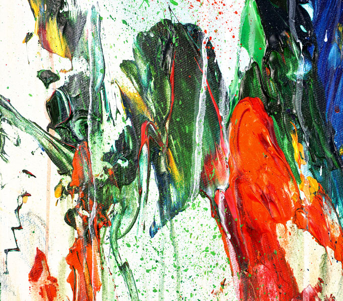 Detail des floralen Gemälde des Künstlers Peter Nottrott