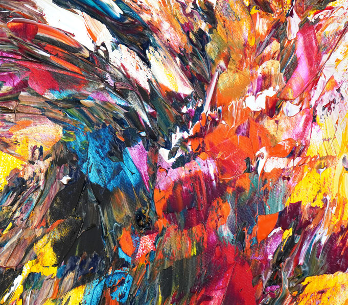 Detail des abstrakten, emotionalen Unikats