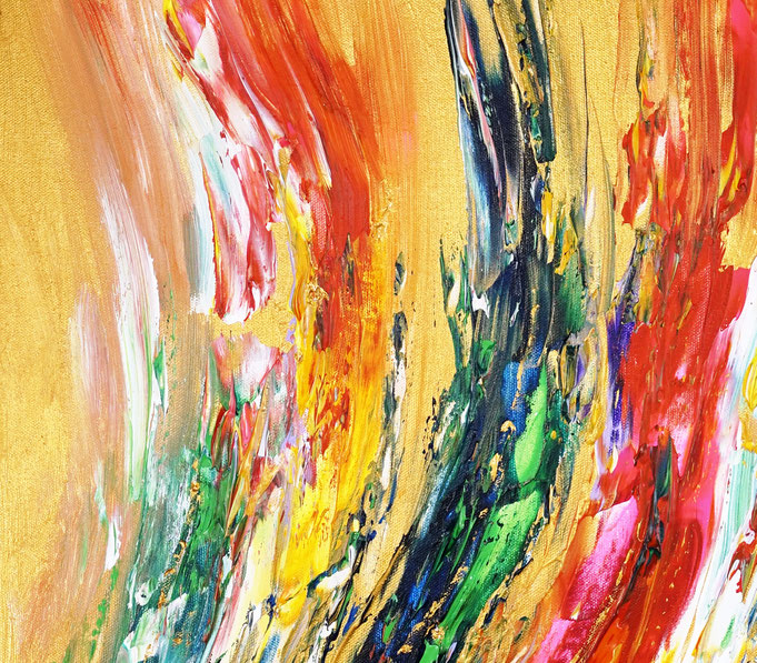 Detail des abstrakten Gemäldes des Kunstmalers Peter Nottrott