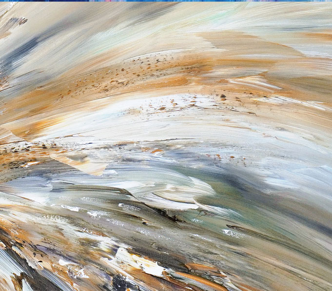 Detail des abstrakten, naturinspirierten Gemäldes von Peter Nottrott