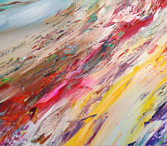 Detailfoto des abstrakten Gemäldes von Peter Nottrott