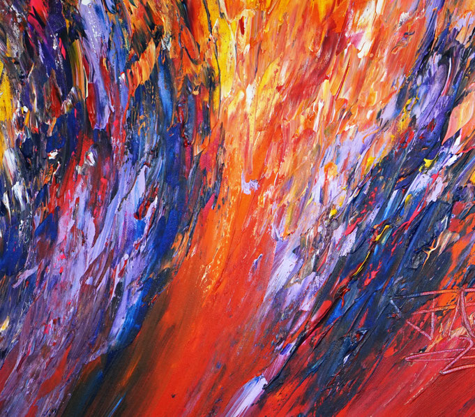 Detail des abstrakten Gemäldes