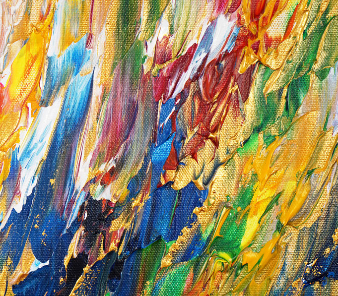 Detail des abstrakten Gemäldes des Kunstmalers Peter Nottrott