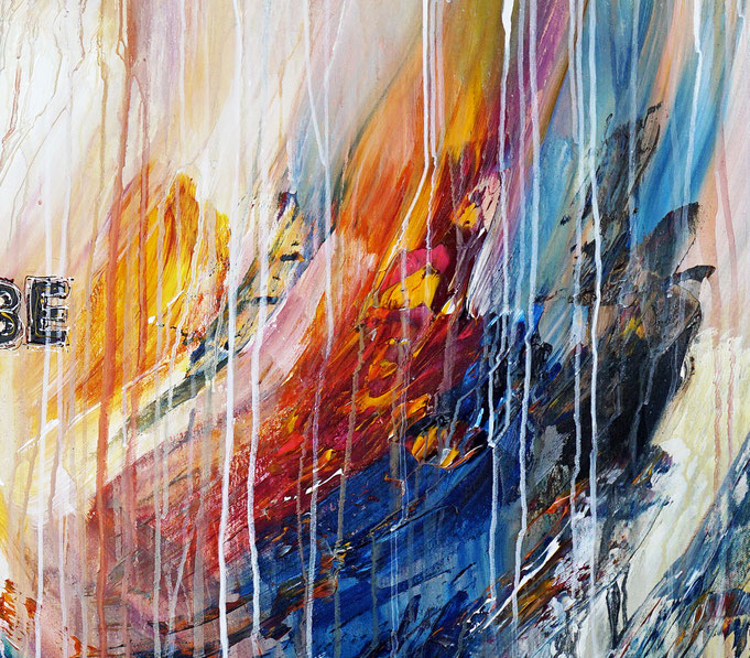 Detail aus dem abstrakten Gemälde des Kunstmalers Peter Nottrott