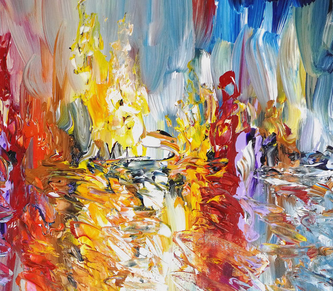Detailfoto des Gemäldes Seaside Rendezvous M 7 vom Kunstmaler Peter Nottrott