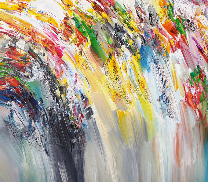 Detail aus dem abstrakten Gemälde des Kunstmalers Peter Nottrott