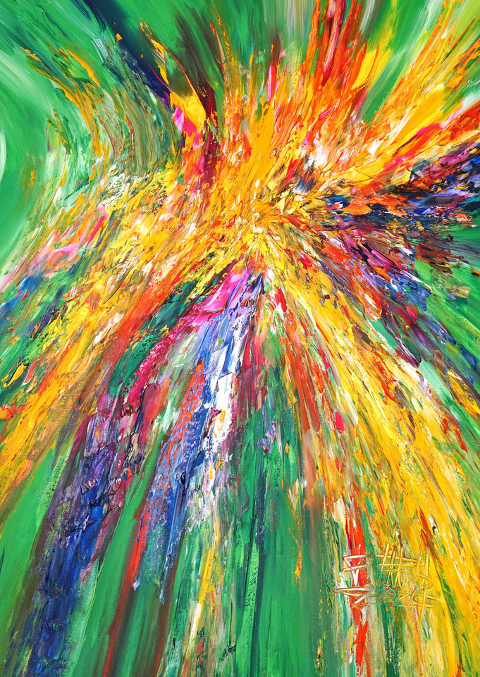 Abstraktes Acrylbild modern, leinwand