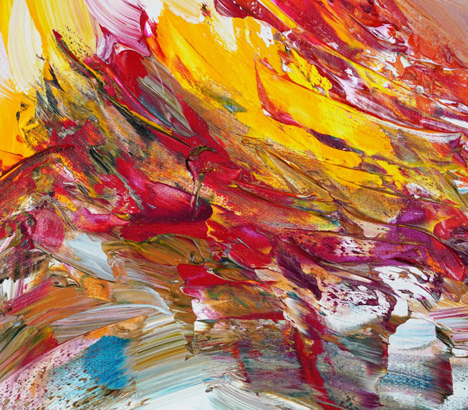 Detail des abstrakten, emotionalen Unikats