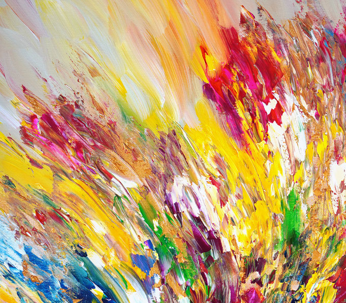 Detail des abstrakten Kunstgemäldes von Peter Nottrott